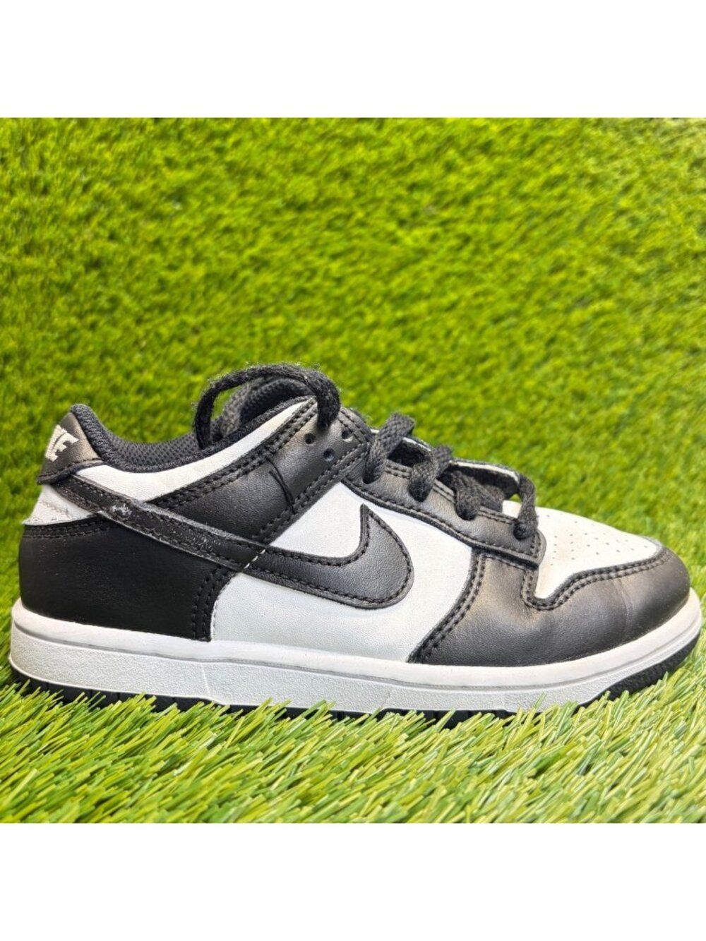 Nike Dunk Low Retro Panda Boys Size 13C White Black Athletic Shoes Sneakers